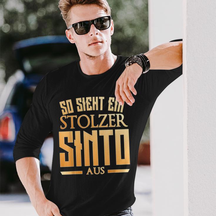 Sinto Sinti Origin So Sieht Ein Stolzer Sinto Aus Langarmshirts Geschenke für Ihn