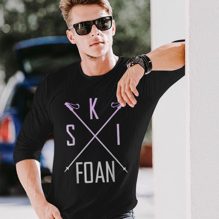 Skifoan Ski Ski Ski Ski Ski Ski Ski Mountain Langarmshirts Geschenke für Ihn