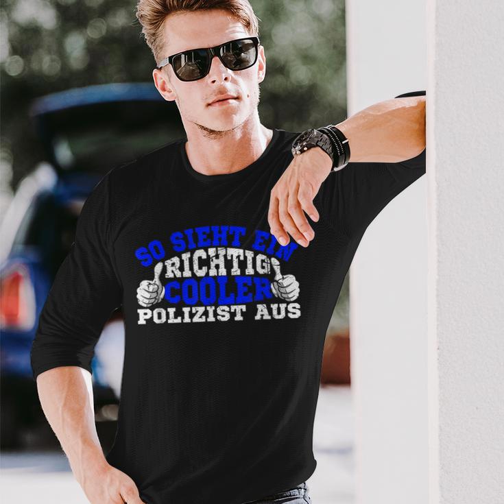 So Sieht Ein Richtig Cooler Policeman Aus Polizei Langarmshirts Geschenke für Ihn