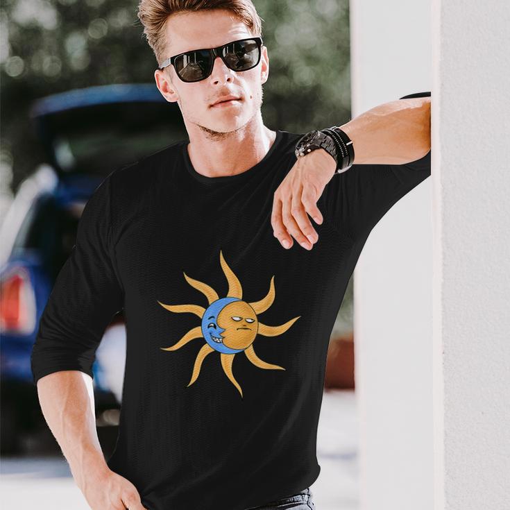 Sun And Moon Couple Top Fashion Langarmshirts Geschenke für Ihn