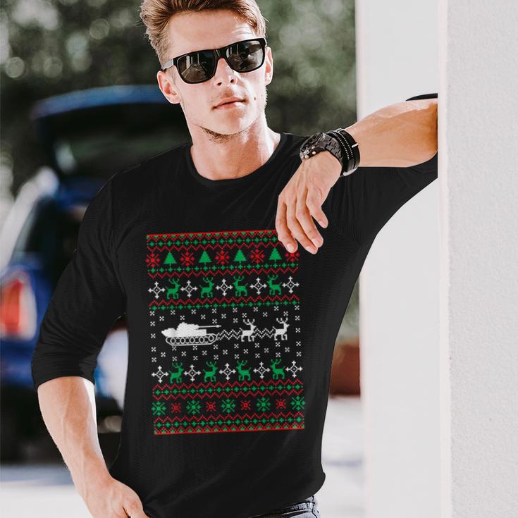 Tank Driver Ugly Christmas Tank Langarmshirts Geschenke für Ihn