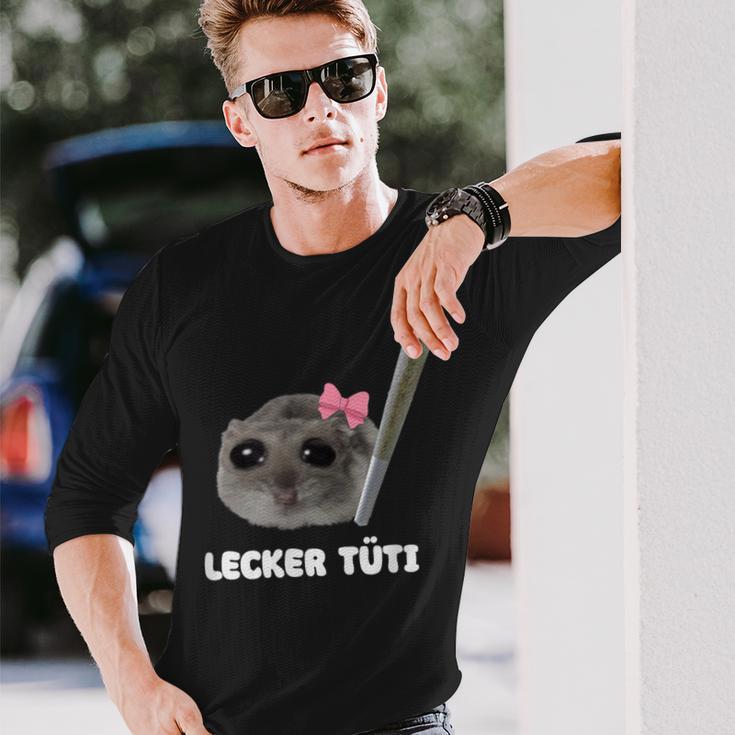 Tasty Tüti X Sad Hamster Meme Grass Bag Cannabis Langarmshirts Geschenke für Ihn