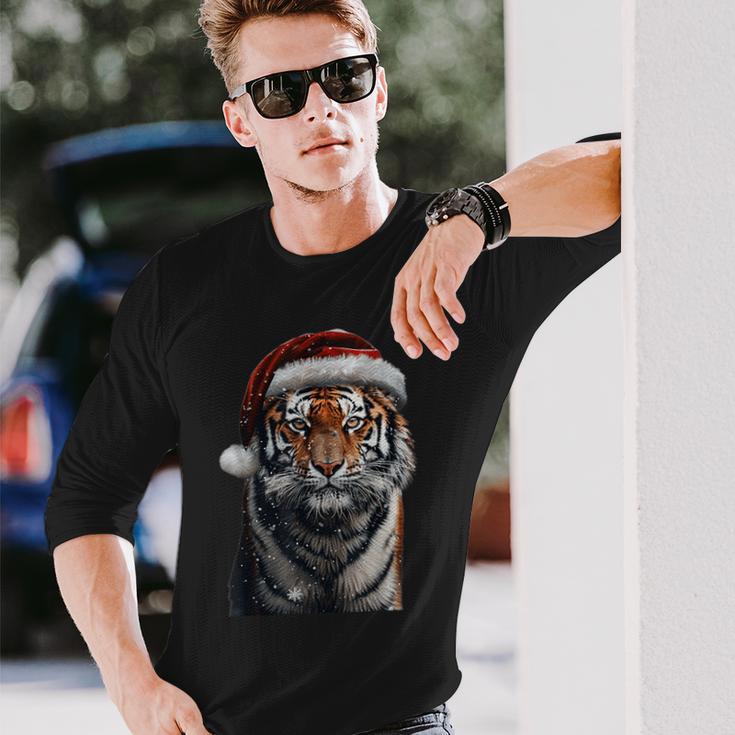 Tiger Christmas Langarmshirts Geschenke für Ihn