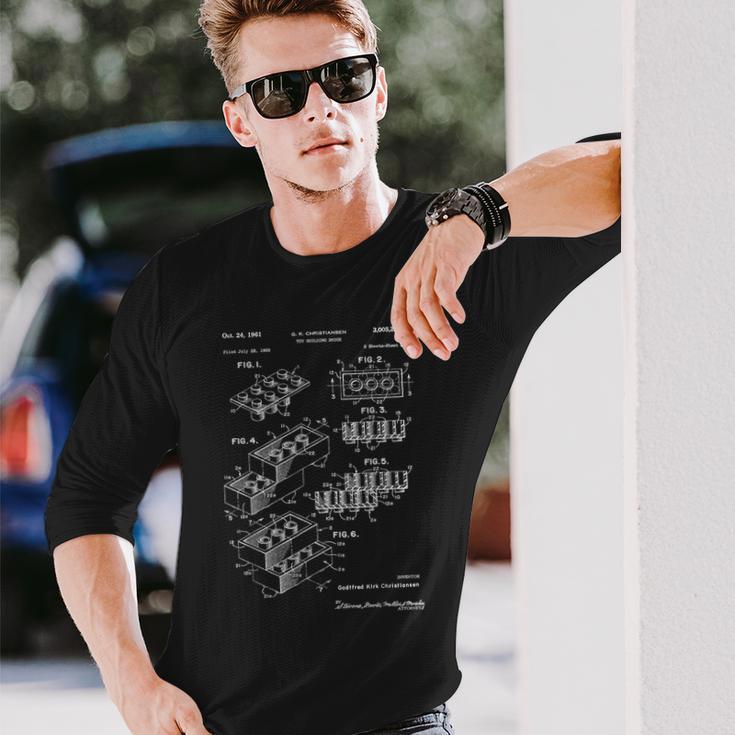 Toy Building Brick Patent Langarmshirts Geschenke für Ihn