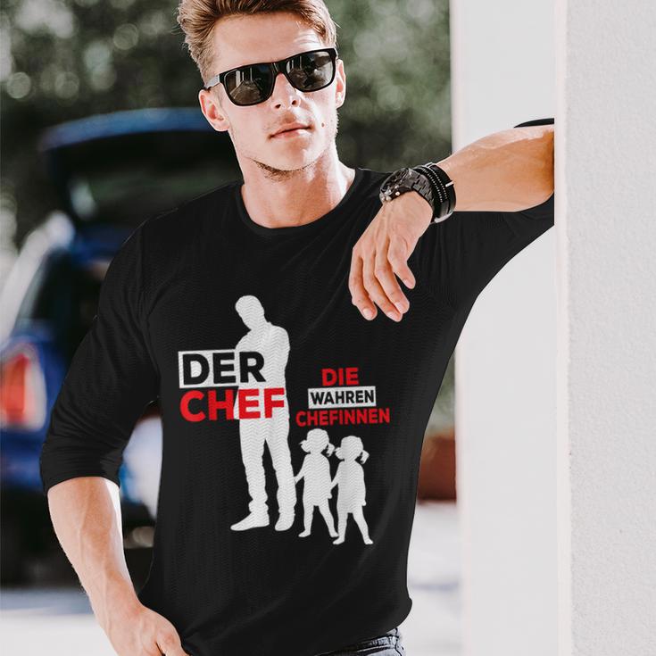 Twin Papa Der Chef Gemini Papa Langarmshirts Geschenke für Ihn