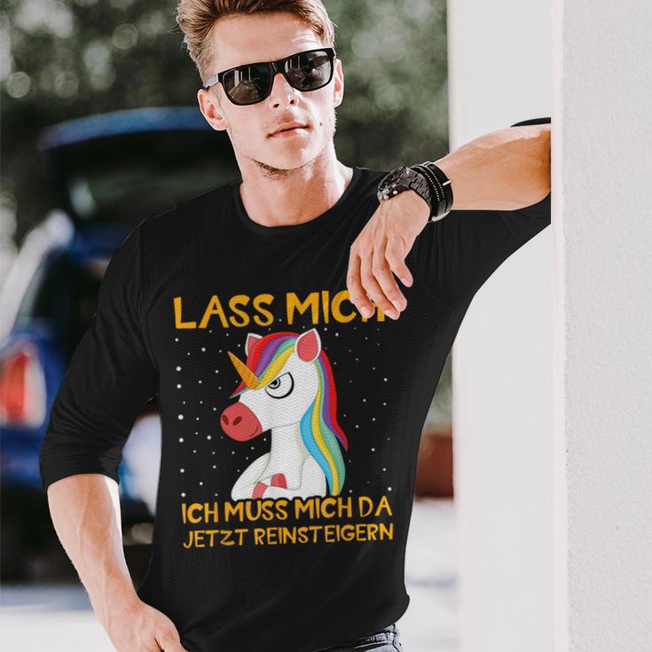 Unicorn Lass Mich Ich Muss Mich Da Jetzt Reineigern Langarmshirts Geschenke für Ihn