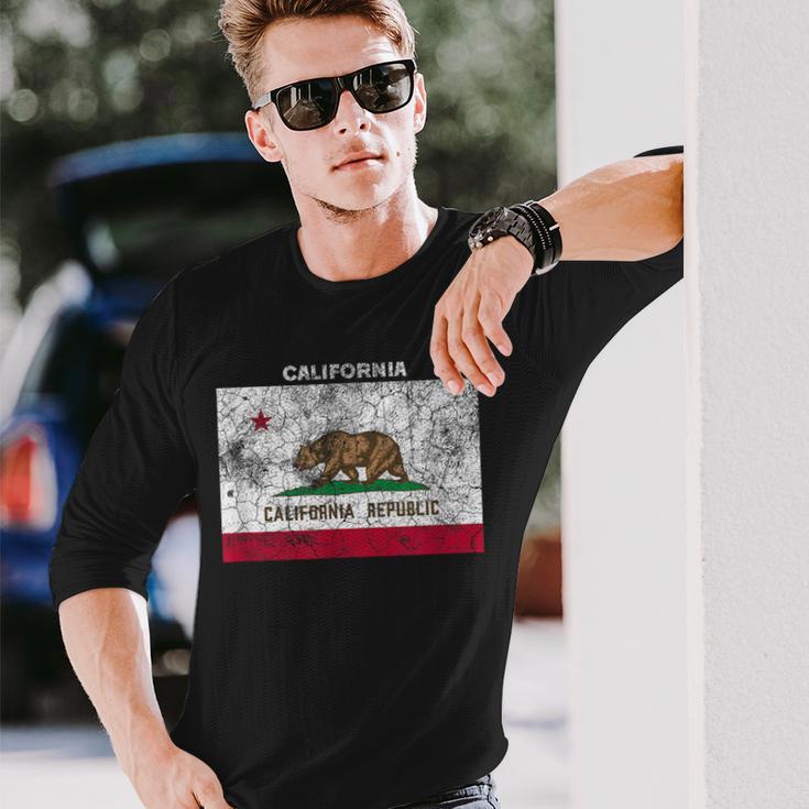 Vintage California Flag Langarmshirts Geschenke für Ihn