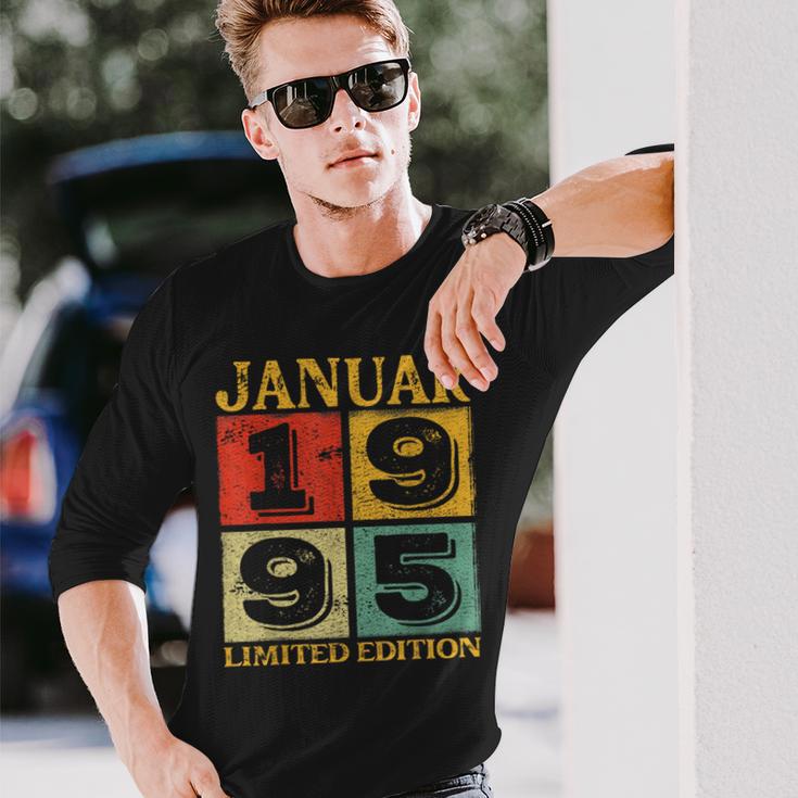 Vintage January 1995 28Th Birthday Langarmshirts Geschenke für Ihn