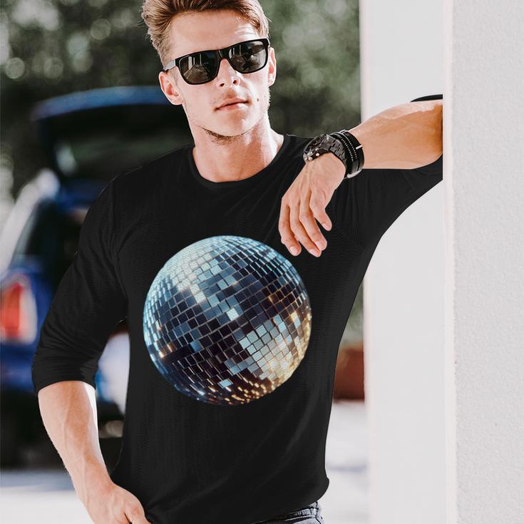 Vintage Retro Disco Ball Retro 1980S Dj Mirror Ball Langarmshirts Geschenke für Ihn