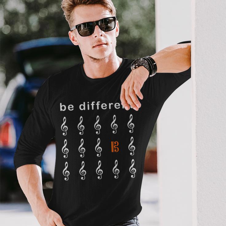 Viola Alto Key Saying Be Different Musician S Langarmshirts Geschenke für Ihn