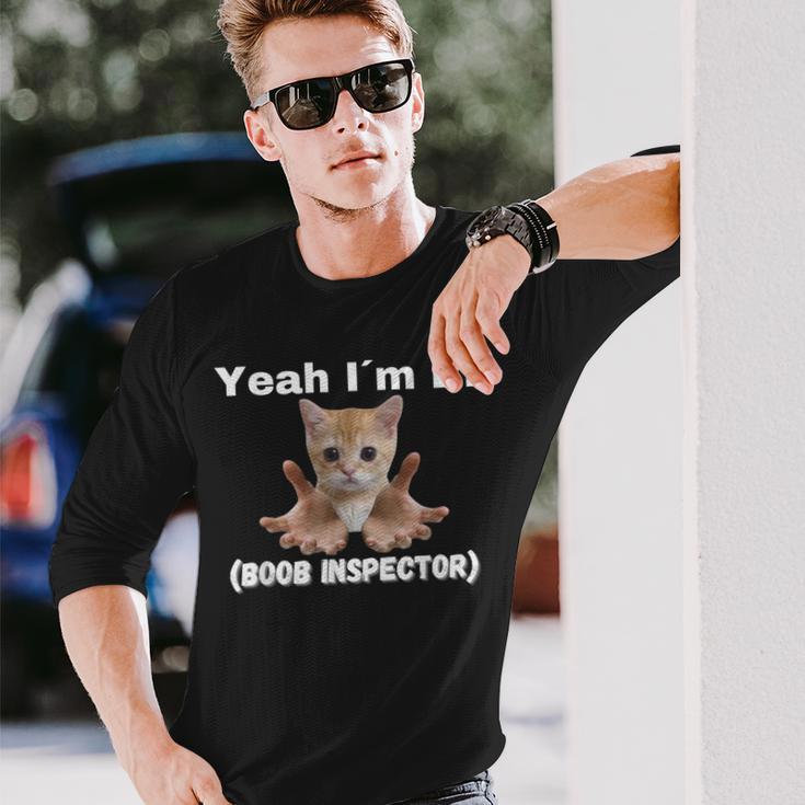 Yeah I'm Bi Boob Inspector Langarmshirts Geschenke für Ihn