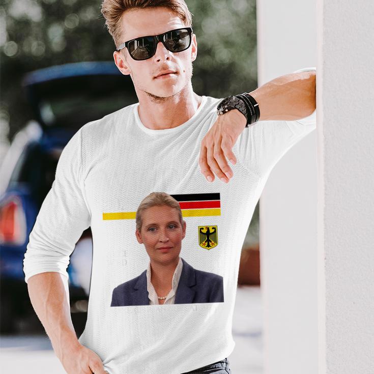 Alice Wird Gut Weidel 2025 Make Germany Great Again Blue Langarmshirts Geschenke für Ihn