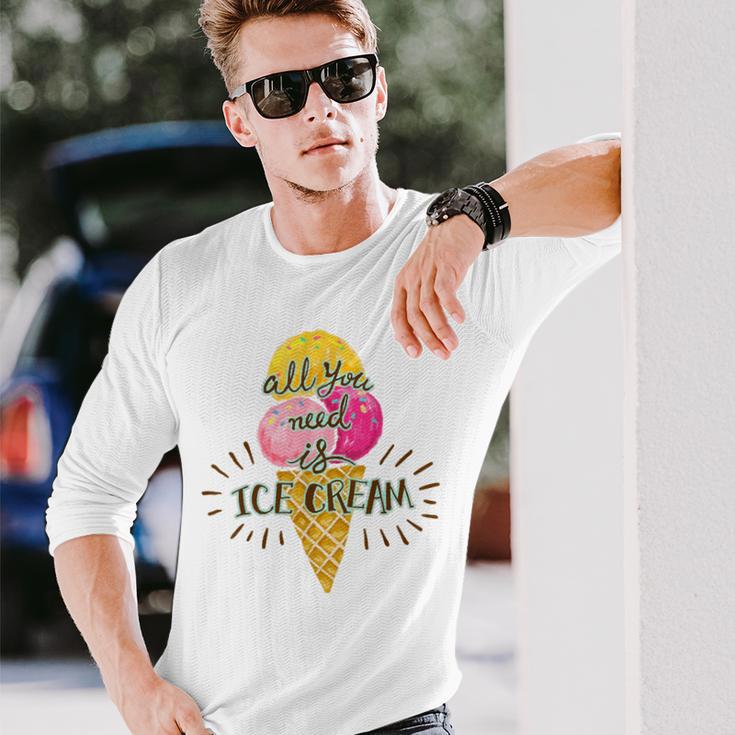 Alles Was Sie Brauchen Ist Eis Everything You Need Is Eis Langarmshirts Geschenke für Ihn