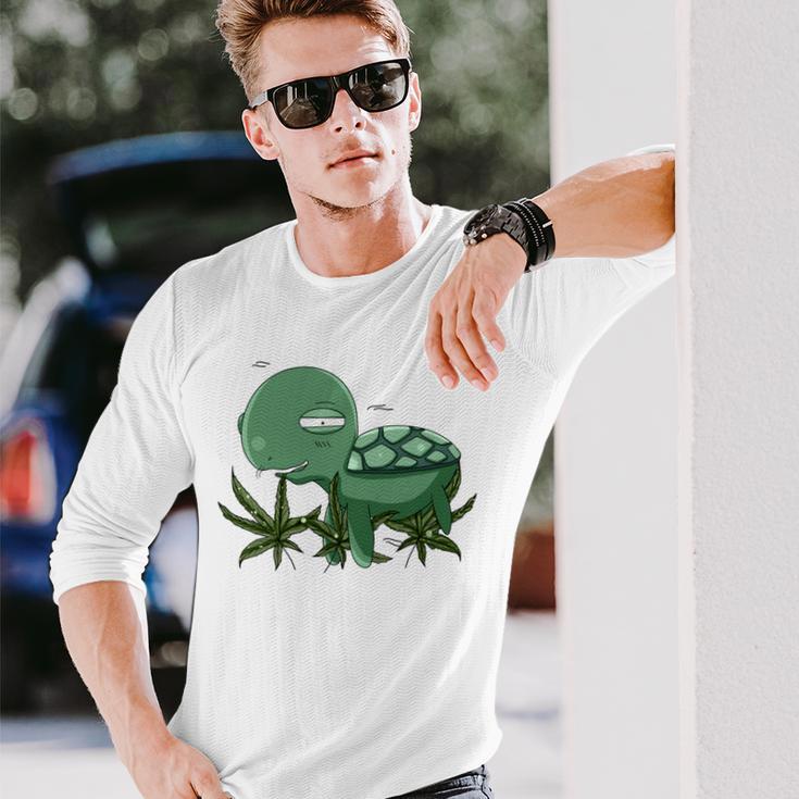 Chill Ma Bong Kiffer Cannabis Chill Toad Joint Langarmshirts Geschenke für Ihn