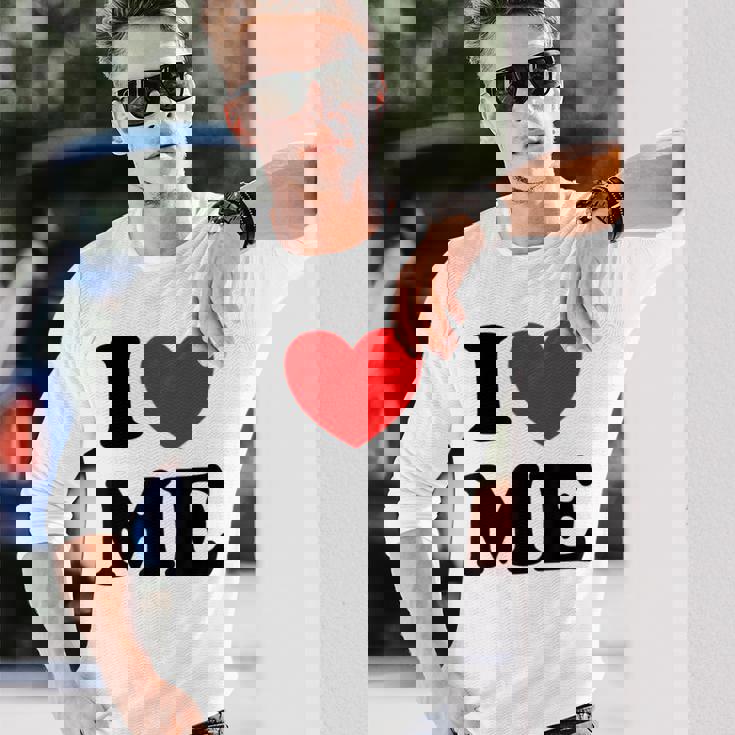 Con Texto En Inglés I Love Me I Love Me Myself And I Camiseta de manga larga Regalos para él