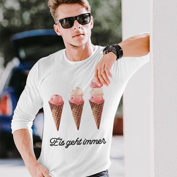 Eis Geht Immer Saying Ice Lover Langarmshirts Geschenke für Ihn