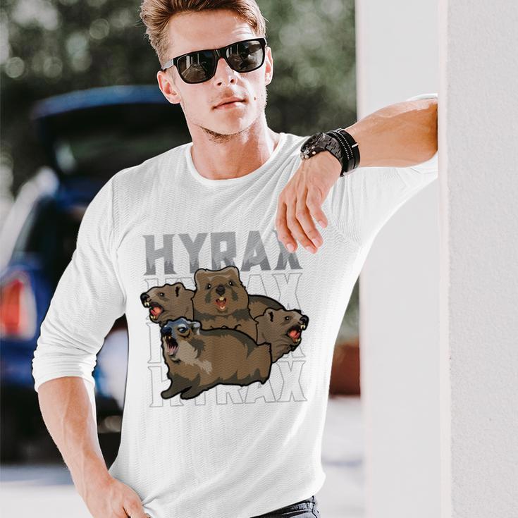 Rock Hyrax Meme Dassie Cute Animal Lover Gray Langarmshirts Geschenke für Ihn