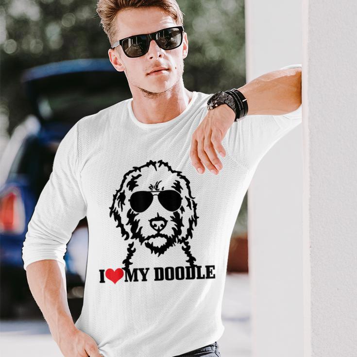 Goldendoodle I Love My Doodle Labradoodle Golden Doodle Dog Langarmshirts Geschenke für Ihn