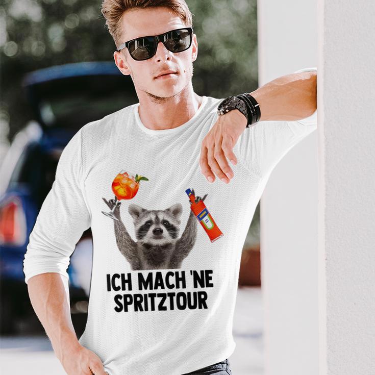 Ich Mach Ne Spritztour X Waschbär Meme Racoon X Pedro Spritz Langarmshirts Geschenke für Ihn