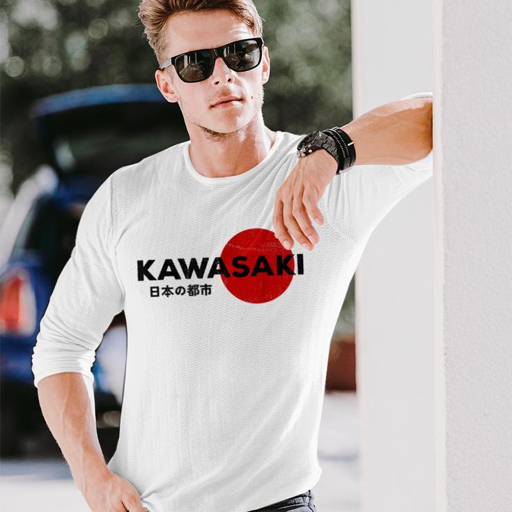 Kawasaki City 80S Retro 90S Japanese Aesthetic Kawasaki Langarmshirts Geschenke für Ihn