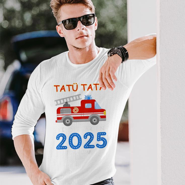 Kinder Feuerwehr Kindergarten 2025 Ich Komme Tatü Tata Kiga Kita Langarmshirts Geschenke für Ihn