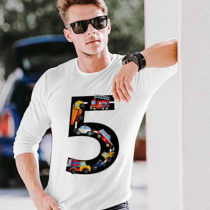 Kinder Geburtstags 5 Jahre Fahrzeuge Jungen 5 Geburtstag Langarmshirts Geschenke für Ihn