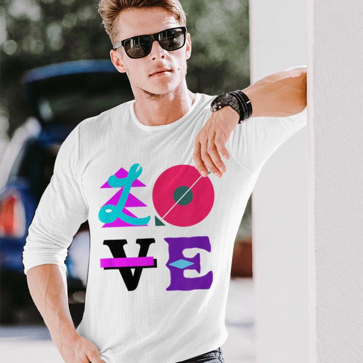 Love Colourful Typography For Creative Individuality Blue Langarmshirts Geschenke für Ihn