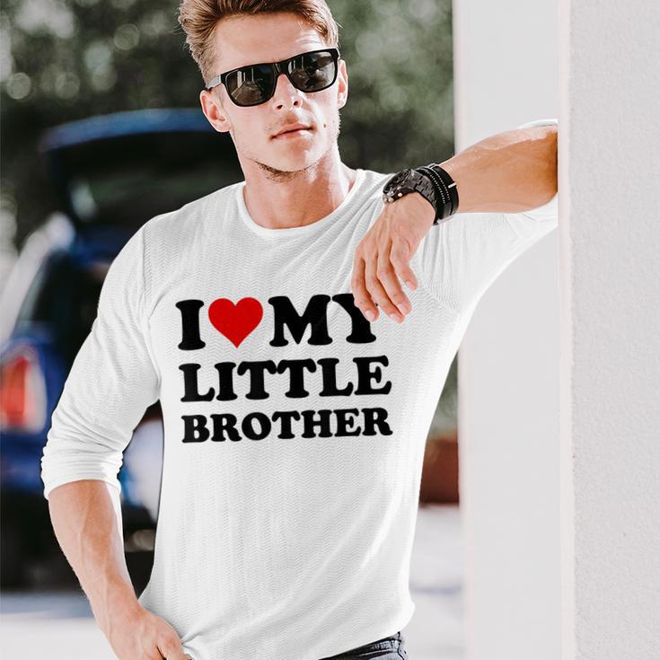 I Love My Little Brother Langarmshirts Geschenke für Ihn