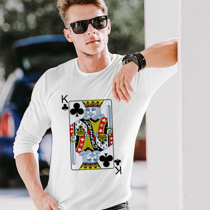 Playing Card King Of Clubs I Cross King S Langarmshirts Geschenke für Ihn