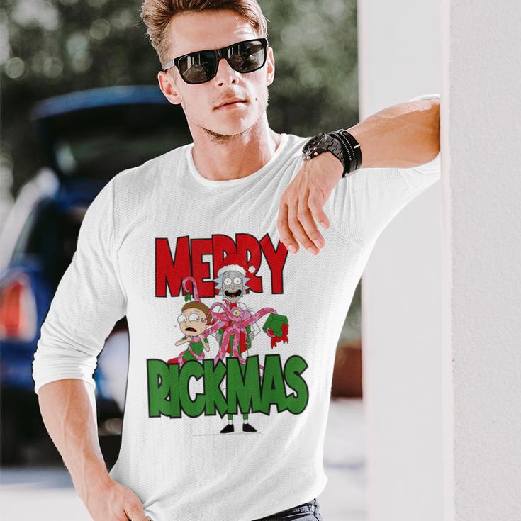 Rick & Morty Merry Rickmas Blue Langarmshirts Geschenke für Ihn