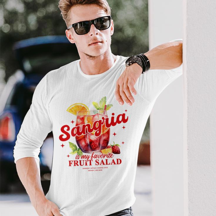 Sangria Is My Favorite Fruit Salad Party Langarmshirts Geschenke für Ihn