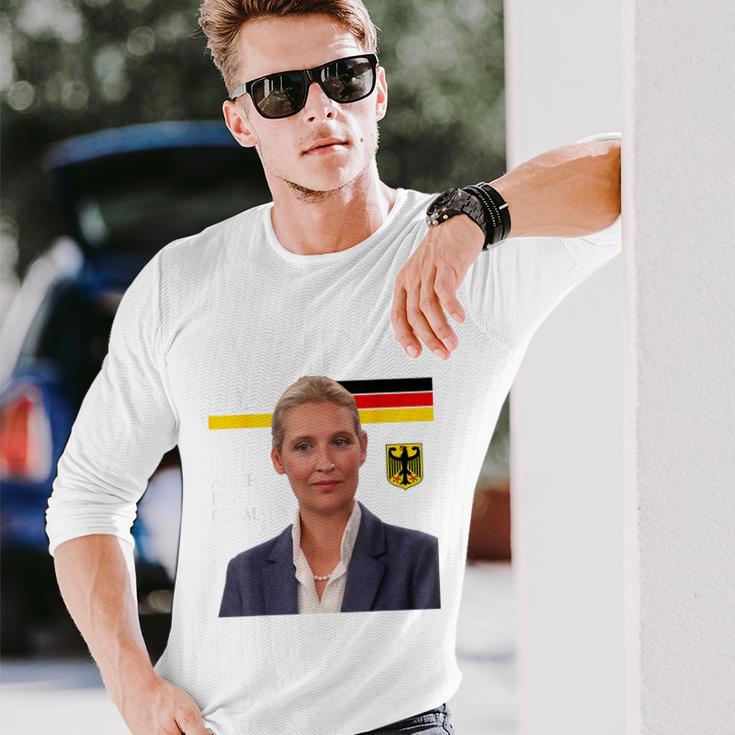 Team Alice For Germany Weidel 2025 Blue Langarmshirts Geschenke für Ihn