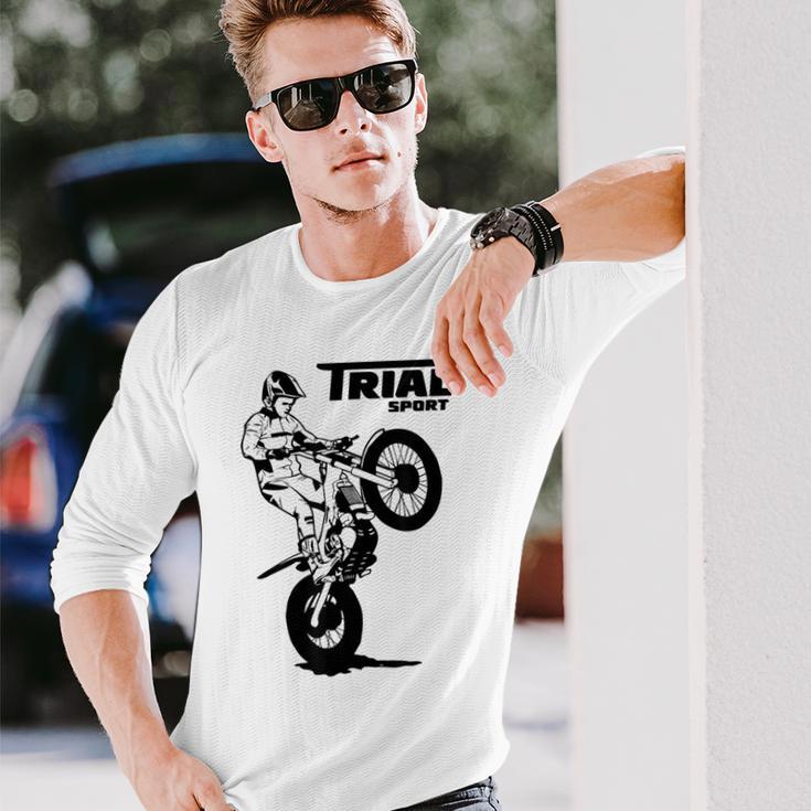 Trial Motorcycle Trial Rider Moto Trial Langarmshirts Geschenke für Ihn