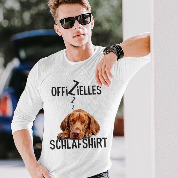 Vizsla Official Sleep With Dog Langarmshirts Geschenke für Ihn