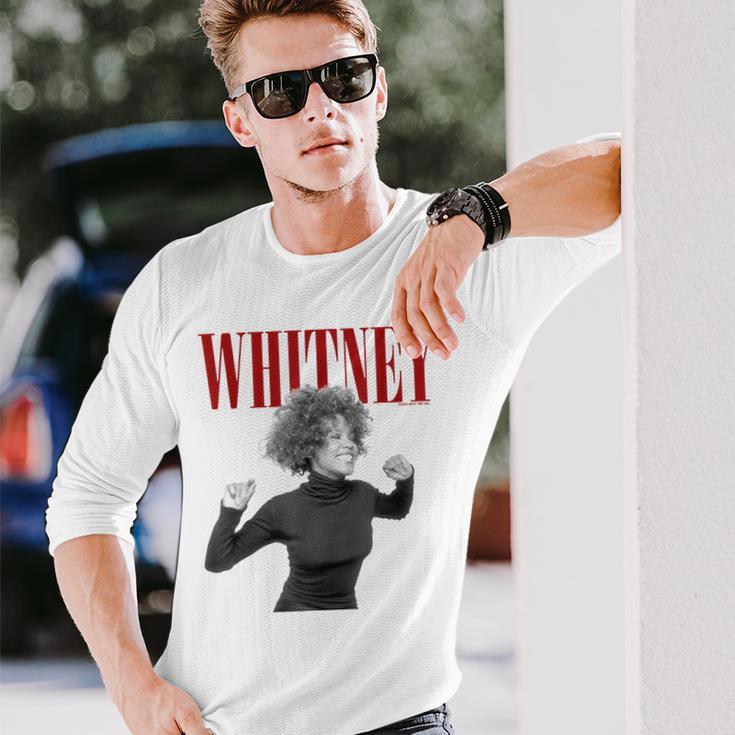 Whitney Houston Wanna Dance Gray Langarmshirts Geschenke für Ihn