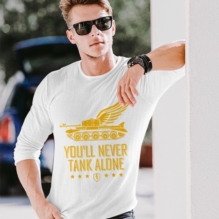 World Of Tanks Blitz You'll Never Tank Alone Langarmshirts Geschenke für Ihn