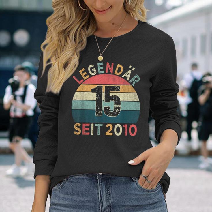 15Th Birthday Legendary Since 2010Intage 15 Years Old Langarmshirts Geschenke für Sie