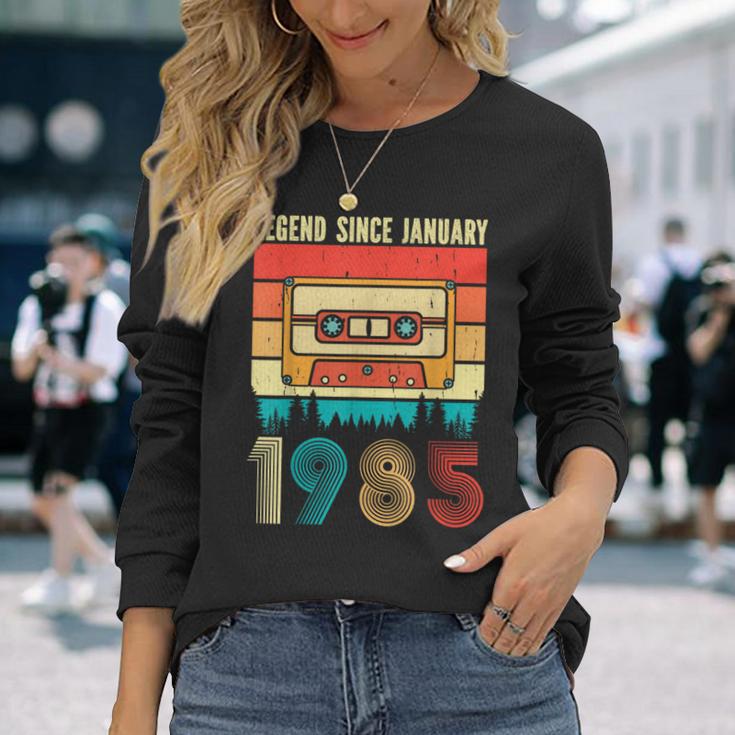 40 Years Old Legend Since January 1985 40Th Birthday Langarmshirts Geschenke für Sie