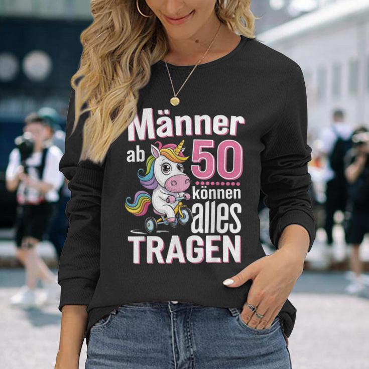 From 50 Can Wear Everything 50Th Birthday Slogan Humour Langarmshirts Geschenke für Sie