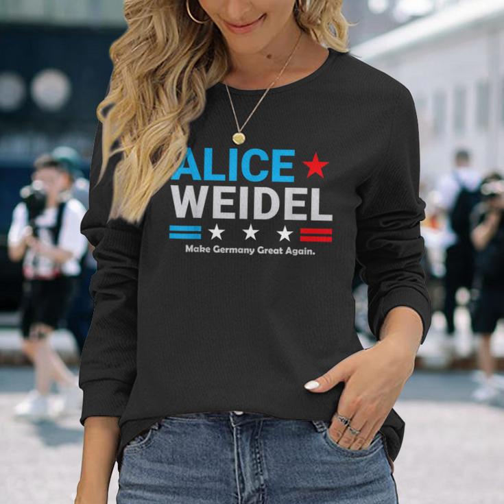 Alice Weidel Fan Item Germany Chancellor 2025 Langarmshirts Geschenke für Sie