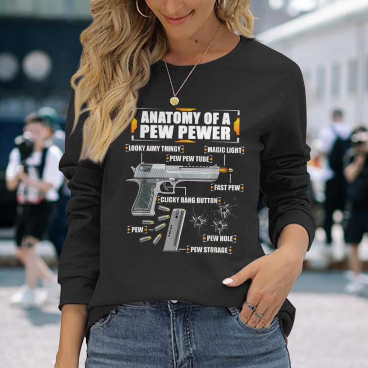 Anatomy Of A Pew Pewer Pistol 9 Mm Sports Shooting Langarmshirts Geschenke für Sie