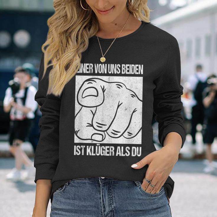 Aon Us Beiden Ist Klüger Als Du Ironie Statement Fun Langarmshirts Geschenke für Sie