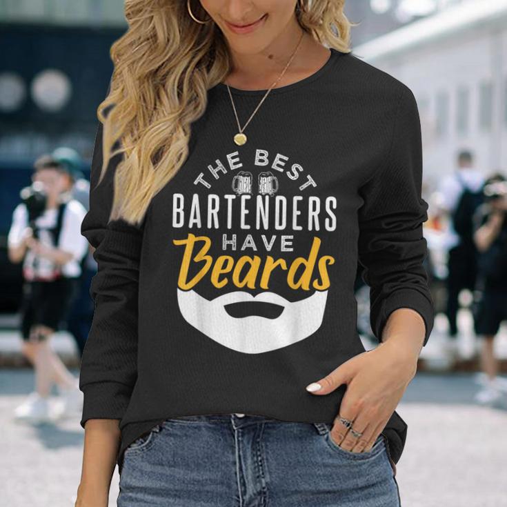 Bartender For Bartenders With Beards Langarmshirts Geschenke für Sie