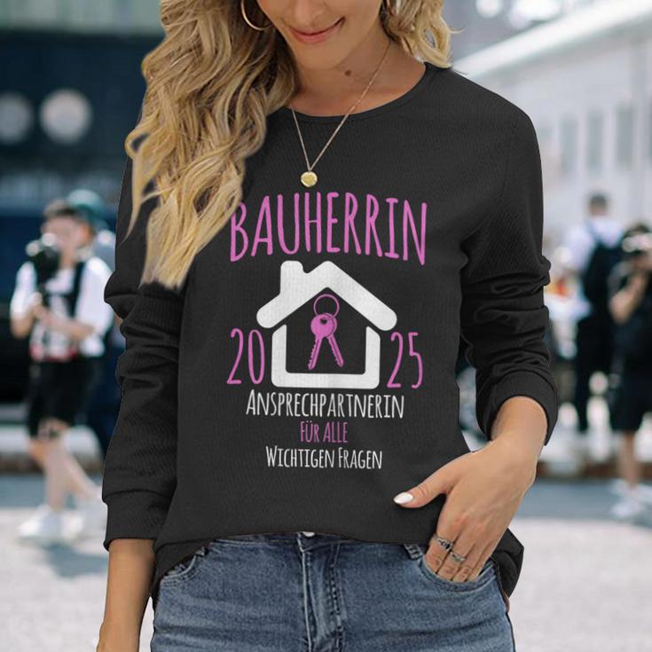 Bauherrin 2025 I Builder Construction Site Langarmshirts Geschenke für Sie