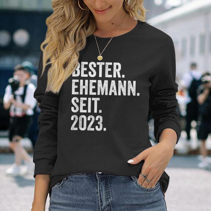 Best Husband Since 2023 1 Wedding Anniversary 1 Year Langarmshirts Geschenke für Sie