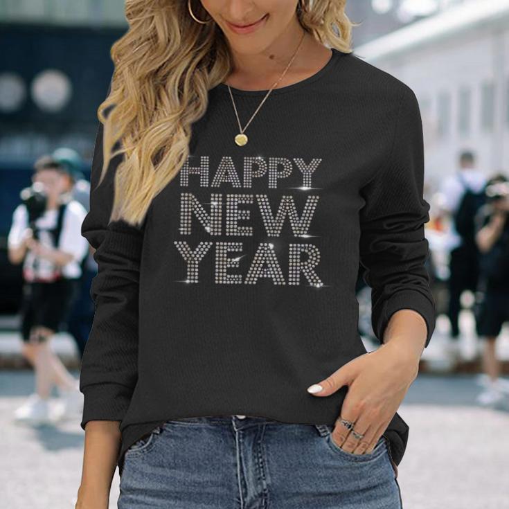 Bling Happy New Year New Year's Eve Langarmshirts Geschenke für Sie