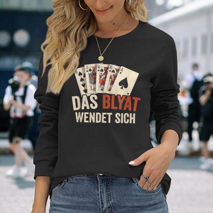 The Blyat Turns Russia Poker Cards Langarmshirts Geschenke für Sie