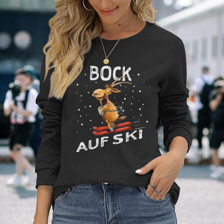 Bock Auf Ski Lustiger Skifahrer Skier Ski Spruch Wortwitz Langarmshirts Geschenke für Sie