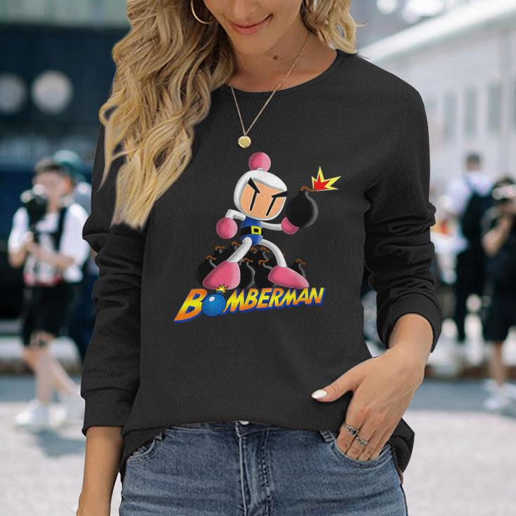 Bomberman Bombing Explosive Retro Gamer Nostalgia Classic Langarmshirts Geschenke für Sie