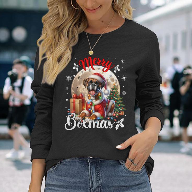 Boxer Dog Christmas Boxer Merry Boxmas Boxer Langarmshirts Geschenke für Sie